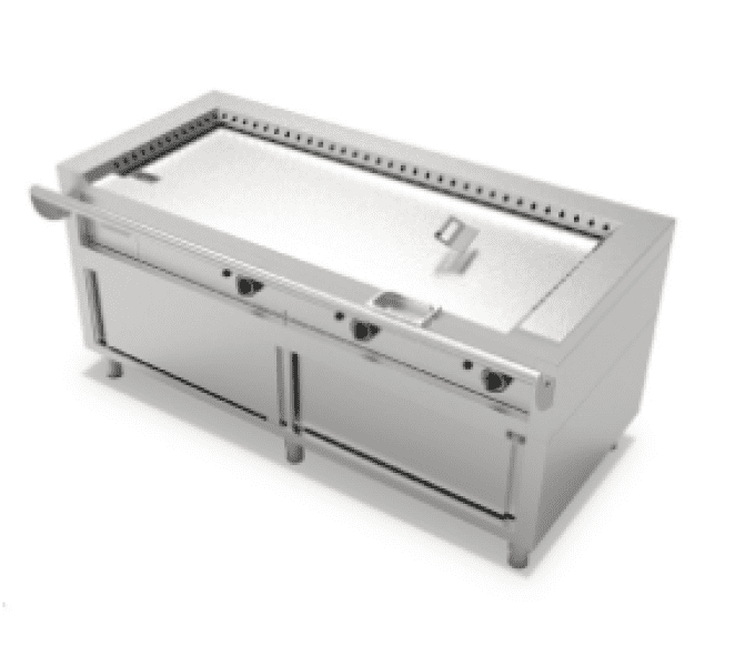  Teppanyaki à gaz sur soubassement fermé, 3 zones VIRTUS AHC0010