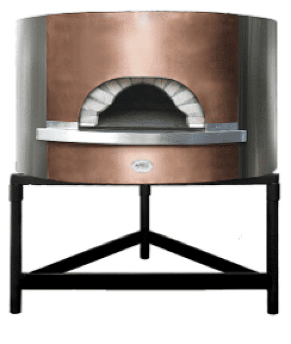 Four à pizza bois façade cuivre, sole ø 1300 mm, 6/7 pizzas VIRTUS CAC0022