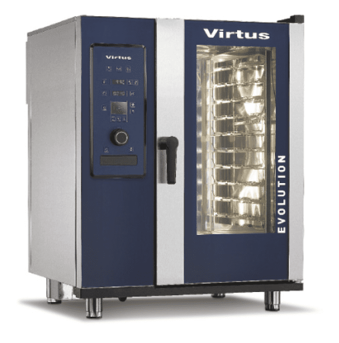 Four à convection élect.+vapeur directe et syst. autonettoyage 10xGN VIRTUS AIC0072/FN