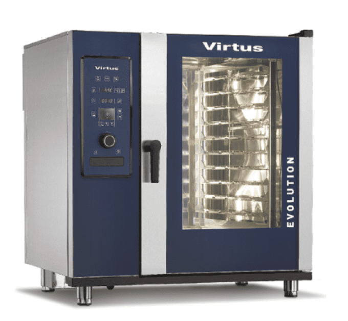 Four à convection gaz+vapeur directe et syst. autonettoyage 10xGN2/1 VIRTUS AIC0078/FN