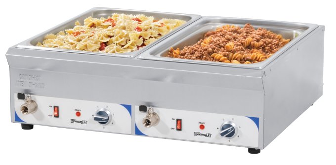 Double bain-marie avec robinet de vidange GN 1/1 - 100 mm CASSELIN CBMDV100