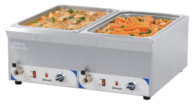 Double bain-marie avec robinet de vidange GN 1/1 - 150 mm CASSELIN CBMDV150