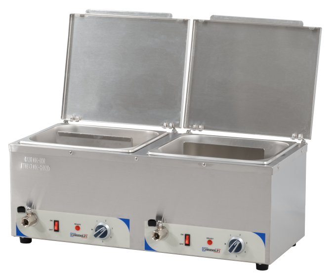Bain-marie à eau chauffe-saucisses double