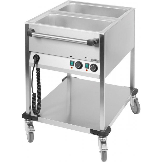 Chariot bain-marie à eau 2 x GN1/1 CASSELIN CCBM2V