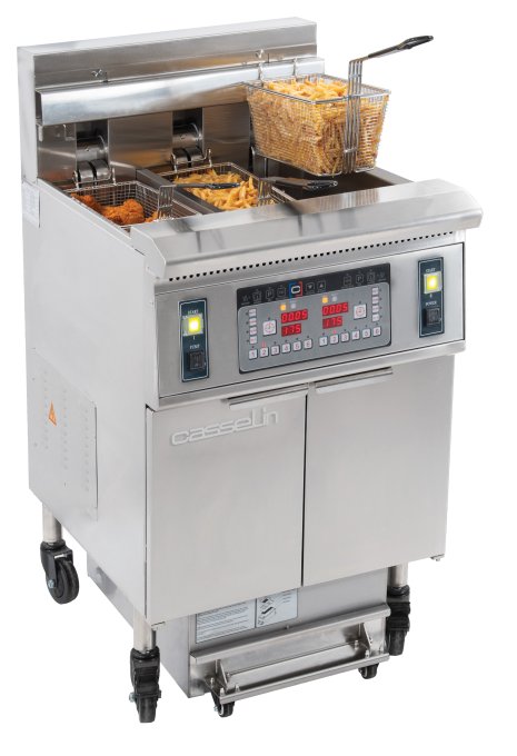 Friteuse électrique avec filtration 12 + 22 litres 8,5+17kW