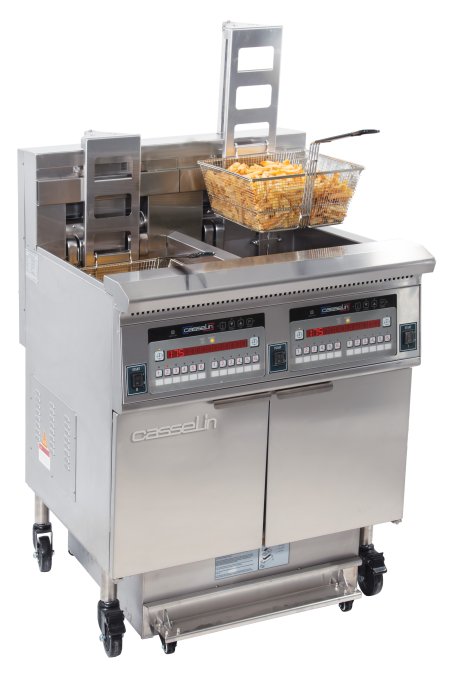 Friteuse électrique avec relevage automatique et filtration 2 x 22 litres 17+17k
