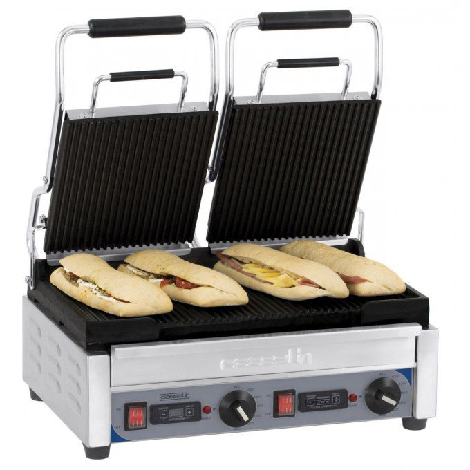 Grill Panini double premium rainurée CGP2RRPT CASSELIN