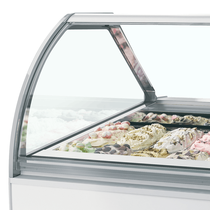 Vitrine ventilée pour glace en bac TEFCOLD MILLENNIUM LX16