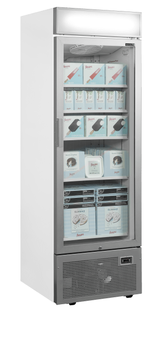 Congélateurs verticaux de vitrine