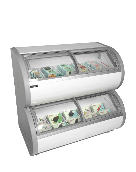 Vitrine froid négatif à deux niveaux TEFCOLD TD500