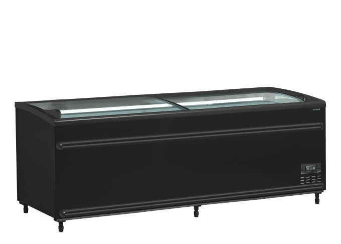 Réfrigérateur / congélateur de supermarché noir TEFCOLD SFI210B-CF VS