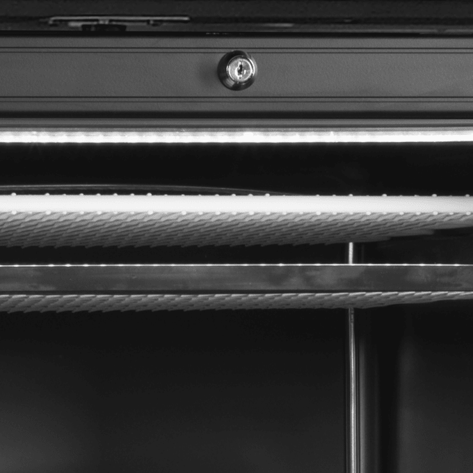 Congélateur vitré noir TEFCOLD UFSC371GCP Black