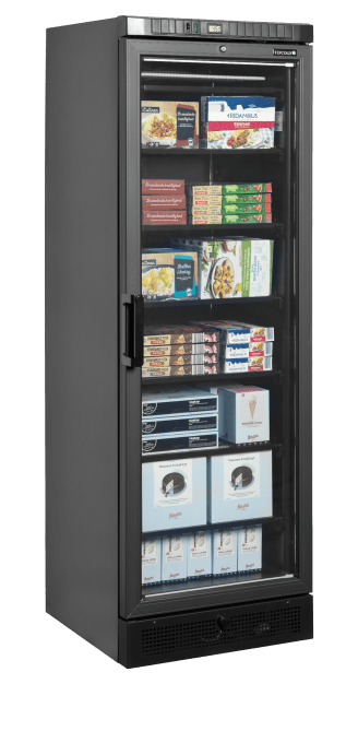 Congélateur vitré noir TEFCOLD UFSC371G Black