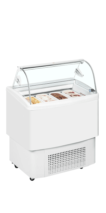 Vitrine ventilée pour glace en bac TEFCOLD FIJI 4