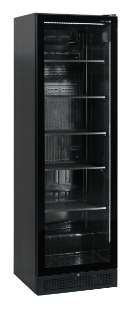 Vitrine réfrigérée noire TEFCOLD SCU1425 FRAMELESS