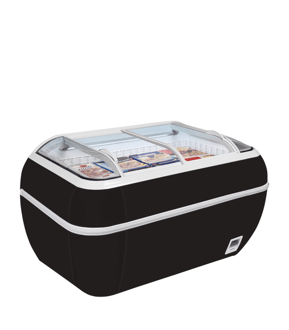 Réfrigérateur / congélateur de supermarché noir