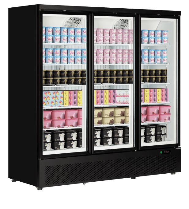 Congélateurs verticaux de vitrine