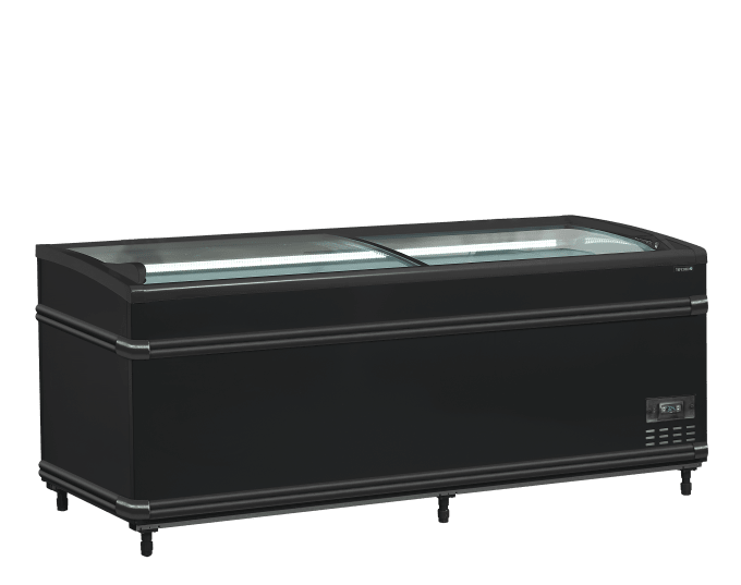 Réfrigérateur / congélateur de supermarché noir TEFCOLD SFI185B HC-CF VS