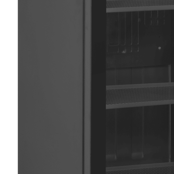 Vitrine réfrigérée noire TEFCOLD SCU1425 FRAMELESS