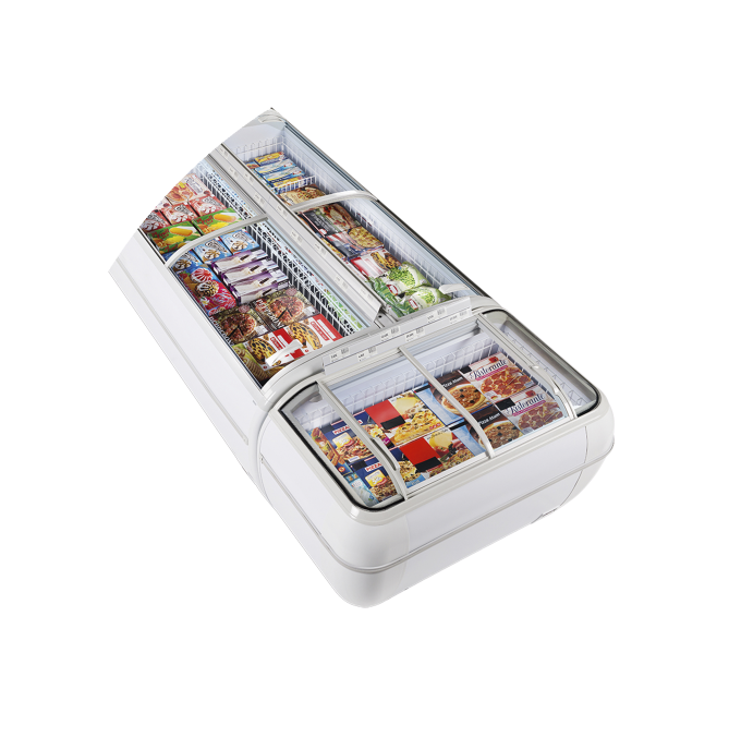 Réfrigérateur / congélateur de supermarché noir