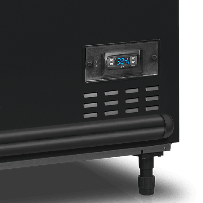 Réfrigérateur/congélateur de supermarché noir TEFCOLD SFI250B-CF VS