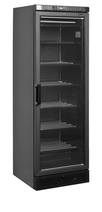 Congélateur vitré noir TEFCOLD UFSC371G Black