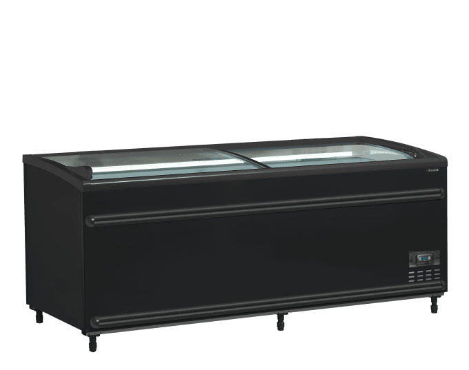 Réfrigérateur / congélateur de supermarché noir TEFCOLD SFI185B-CF VS