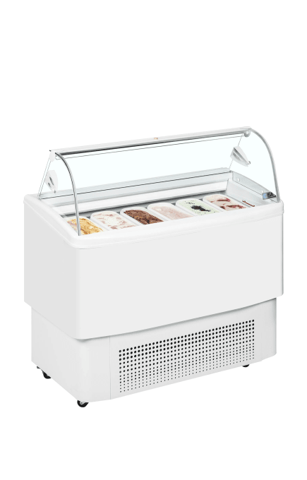 Vitrine ventilée pour glace en bac TEFCOLD FIJI 6