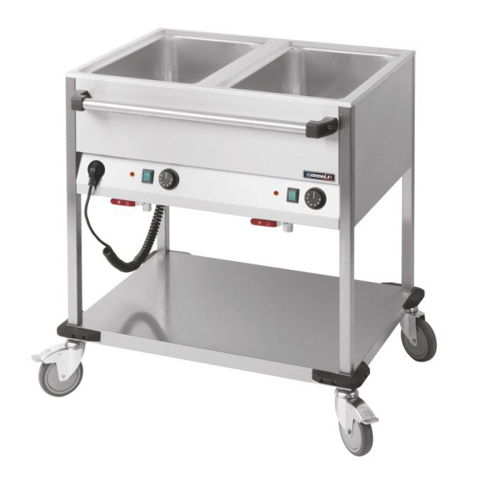 Chariot bain-marie à eau 2 x GN1/1  CASSELIN CCBM2H