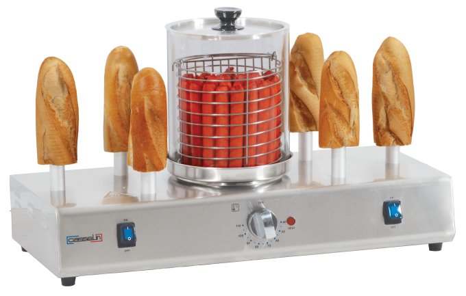 Machine à hot dog 6 plots chauffants