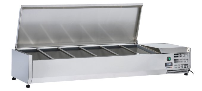 Saladette à poser 5 x GN 1/3 + 1 GN 1/2 avec couvercle CASSELIN CSAP513C