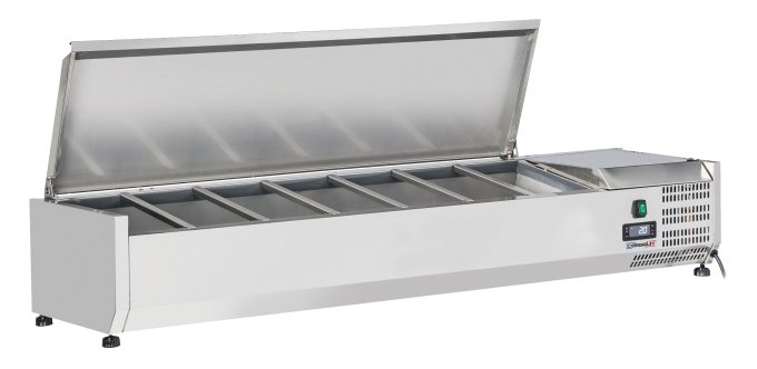 Saladette à poser 7 x GN 1/4 avec couvercle CASSELIN CSAP714C