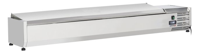 Saladette à poser 8 x GN 1/4 avec couvercle CASSELIN CSAP814C