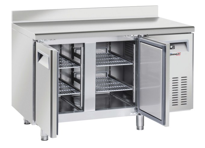 Table réfrigérée négative avec dosseret 2 portes CASSELIN CTARND2P