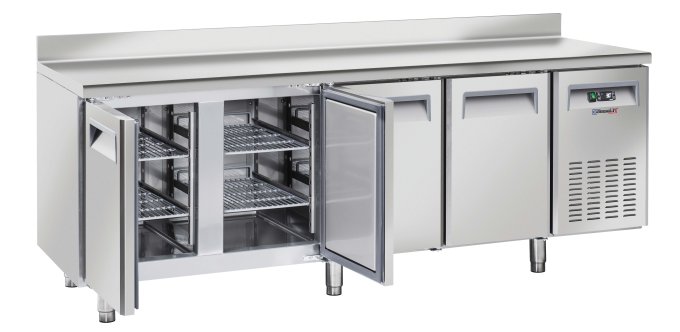 Table réfrigérée négative avec dosseret 4 portes CASSELIN CTARND4P
