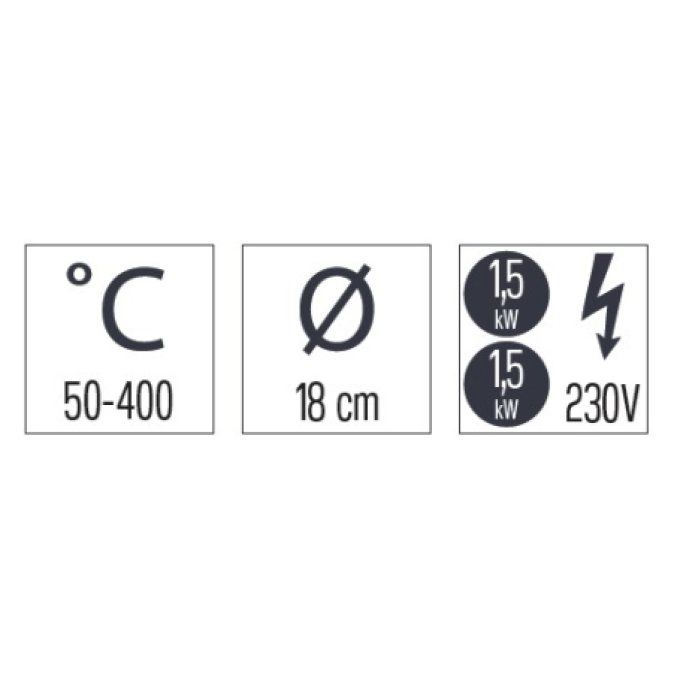 Fourneau électrique à poser 2 feux 33 CASSELIN C6FOE2F33