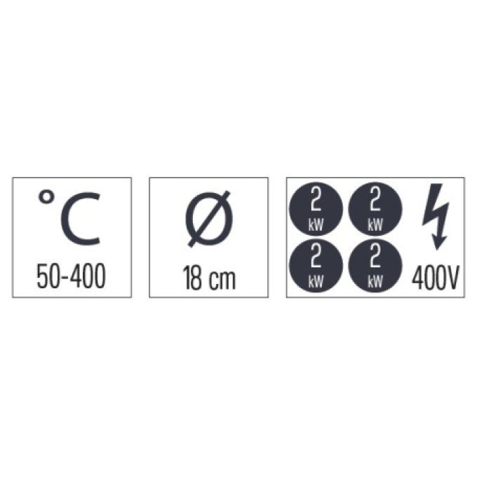 Fourneau électrique à poser 4 feux T 66 CASSELIN C6FOE4FT66