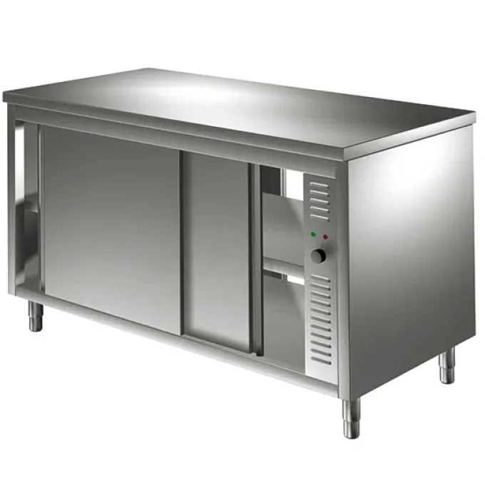 Table armoire chauffante portes coulissantes, VIRTUS HCA0079