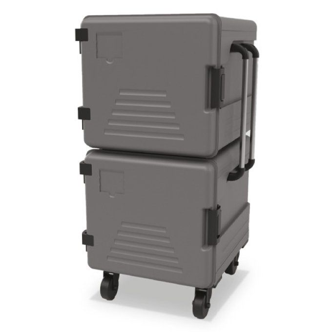 Boîte thermique neutre sur roues, 7+7x GN 2/1 h=65 mm VIRTUS IAA0005