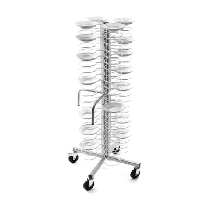 Colonne porte-assiettes sur roues, capacité 96 assiettes ø 250-310 mm  VIRTUS IFA0012
