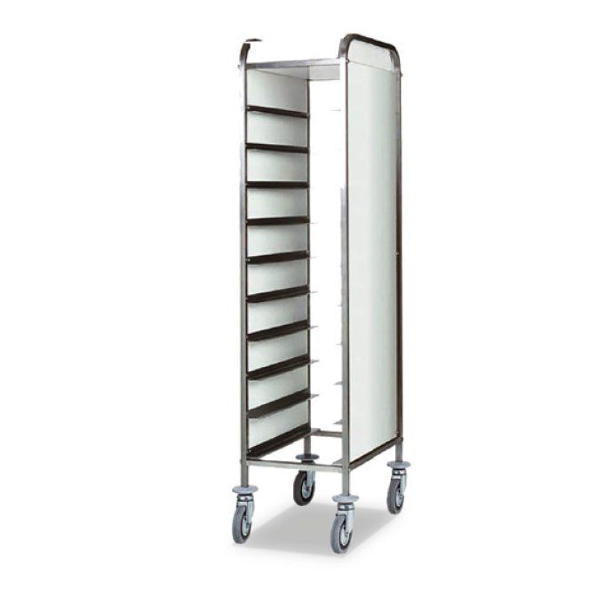 Chariot pour plaques GN avec panneaux latéraux, 10x GN 1/1, h=120 mm, VIRTUS IFA0034