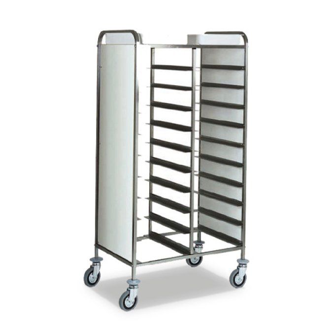 Chariot pour plaques GN avec panneaux latéraux, 20x GN 1/1, h=120 mm VIRTUS IFA0035