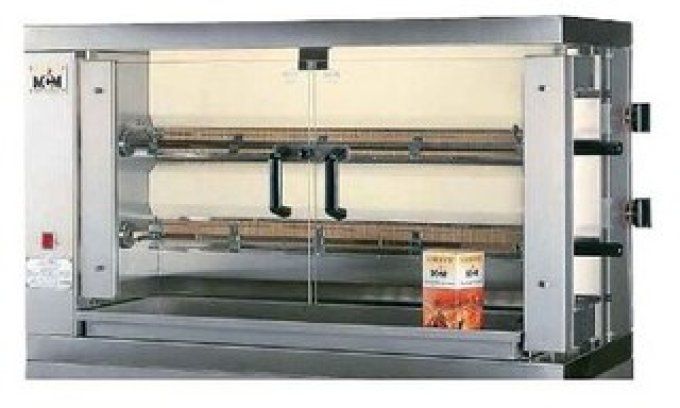 Rôtissoire électrique 2 broches 12 poulets MCM 2EE/2EEN