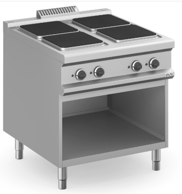 Fourneau élec. 4 zones carrées sur coffre MPQ98A ARILEX