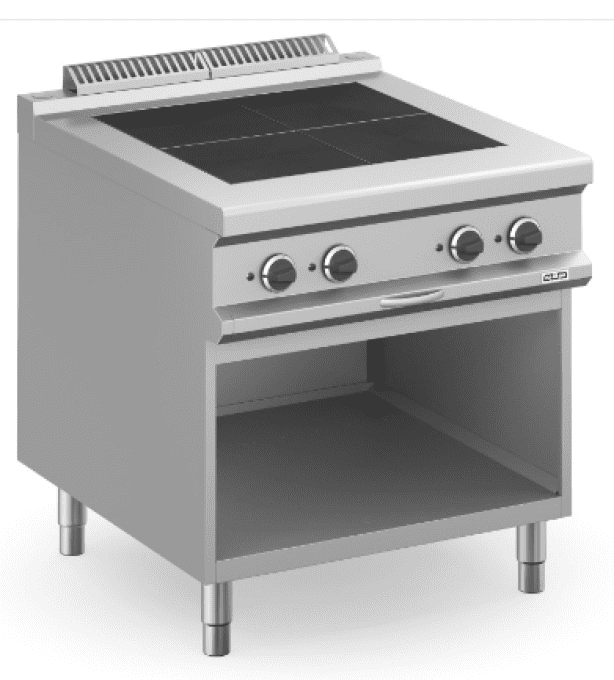 Fourneau élec. 4 zones carrées sur coffre MPQR98A ARILEX 