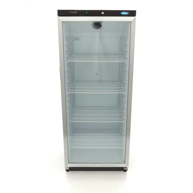 Réfrigérateur - 600 L - noir - avec porte en verre MAXIMA 09405032
