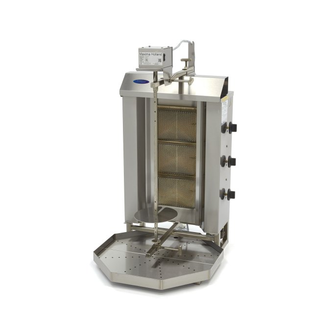 Kebab grill - 3 brûleurs - 30 kg de viande - gaz Maxima 09370225