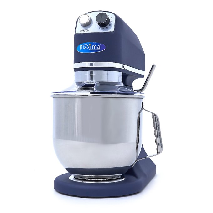 Mixer planétaire 7 L/2 kg de pâte, bleu acier mat, Maxima 09360775