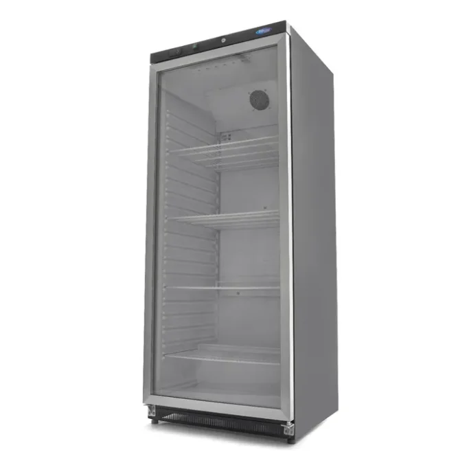 Réfrigérateur - 600 L - noir - avec porte en verre MAXIMA 09405032