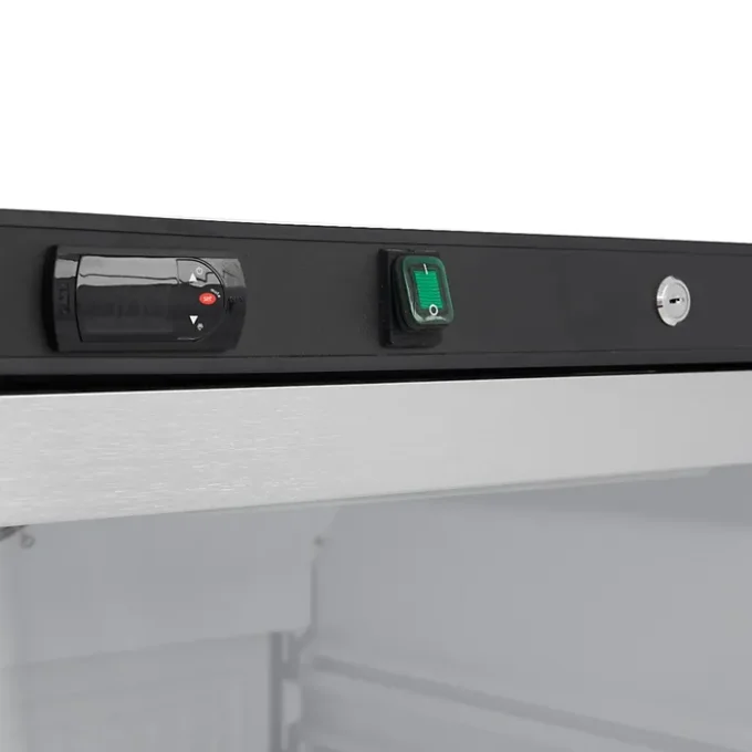 Réfrigérateur - 600 L - noir - avec porte en verre MAXIMA 09405032